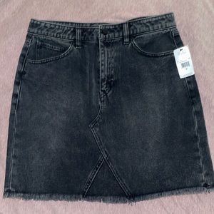 Volcom Frayed Black Denim Mini Skirt NWT Size M